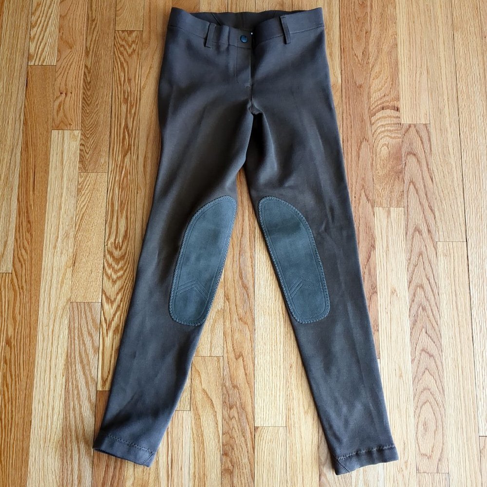 Elation Riding Breeches easy Pull-On Equestrian Riding Pants Brown.